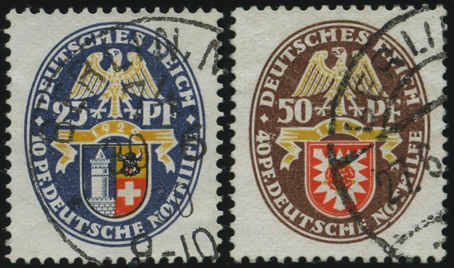 Dt. Reich 433/4 O, 1929, 25 Und 50 Pf. Nothilfe, 2 Prachtwerte, Mi. 185.- - Gebraucht