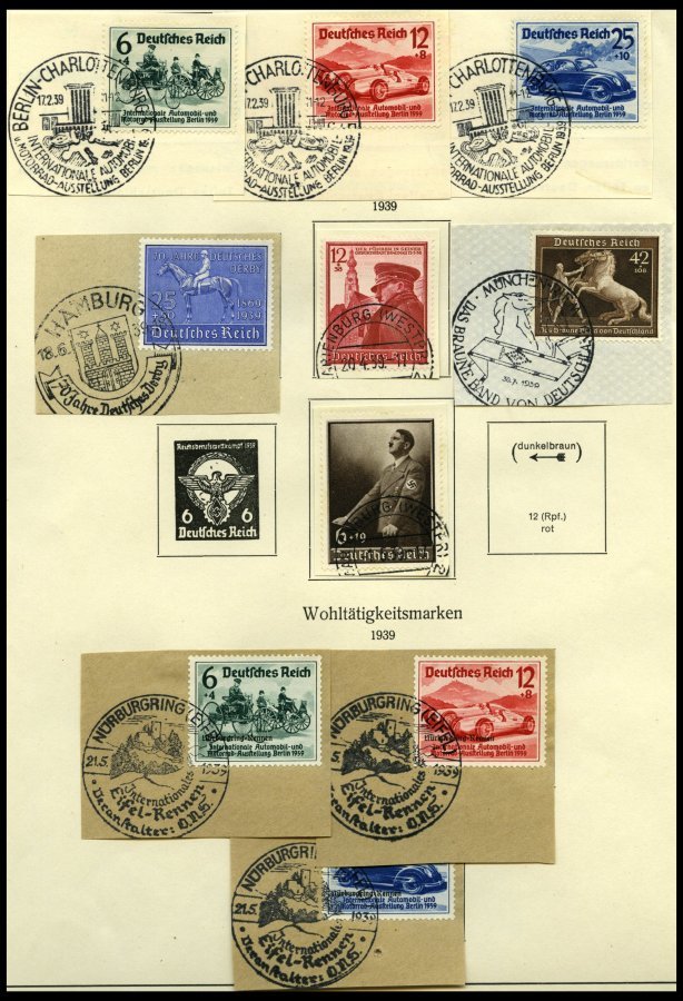 SAMMLUNGEN BrfStk,o , 1933-43, Gestempelter Sammlungsteil Dt. Reich Mit Vielen Guten Ausgaben, Meist Sauber Gestempelte  - Gebraucht