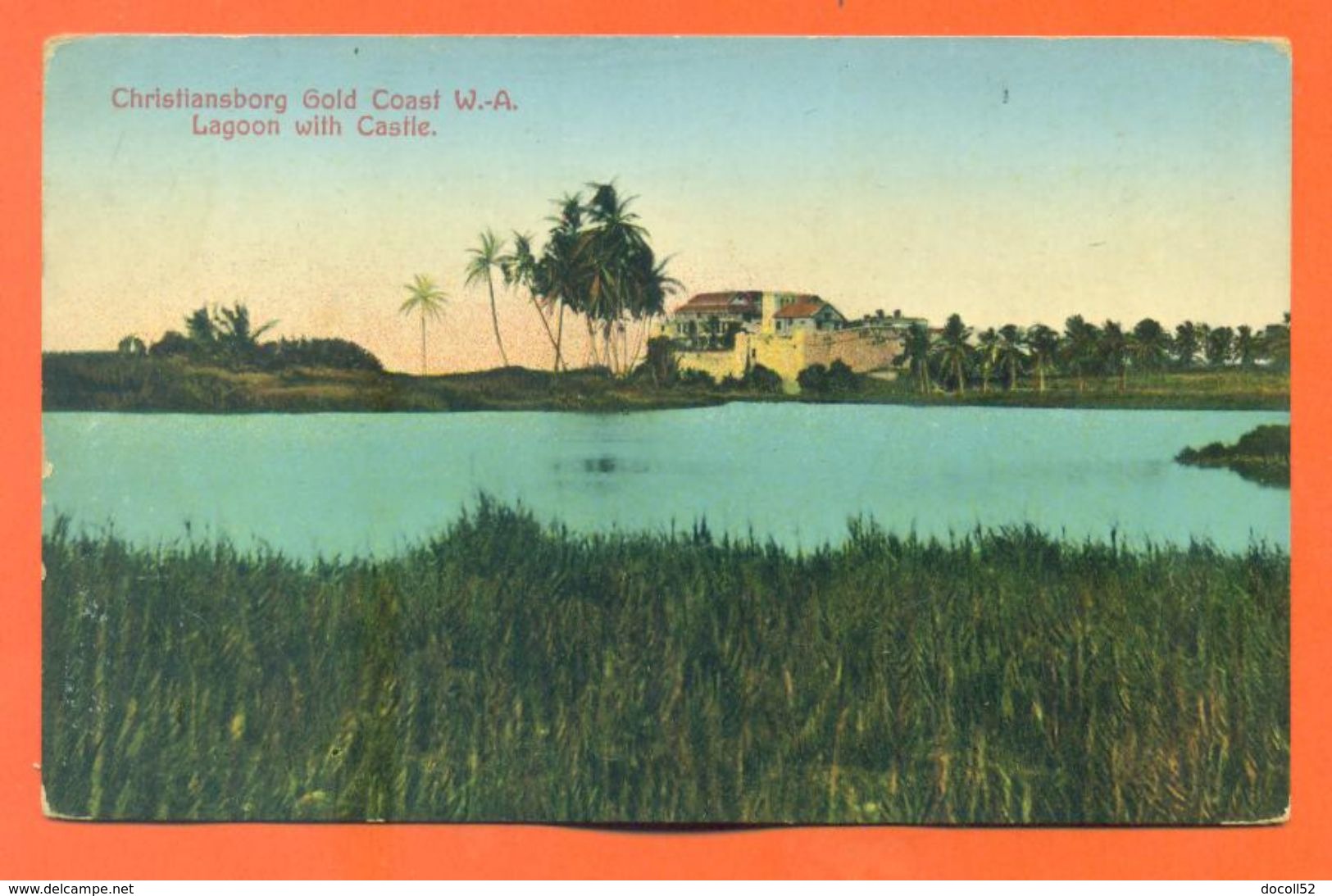 CPA Christiansborg Gold Coast " Lagoon With Castle " CPA 57 - Ghana - Gold Coast