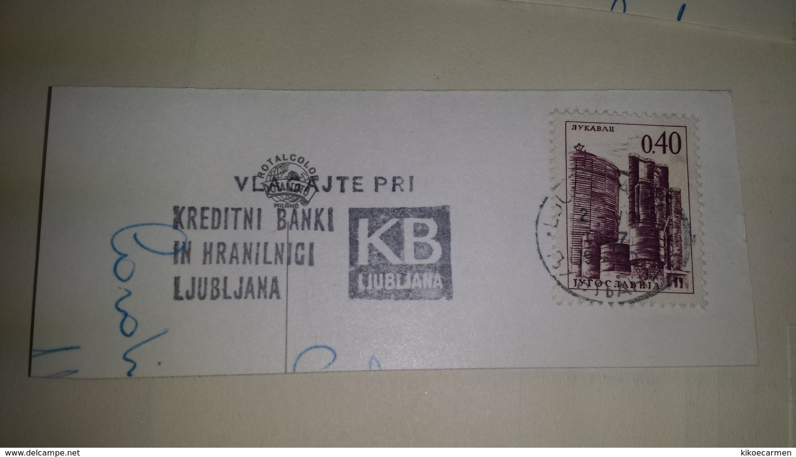 JUGOSLAVIA 1967 KREDITINI BANKI Bank Credit Ljubljana Cancel Cancellation - Storia Postale