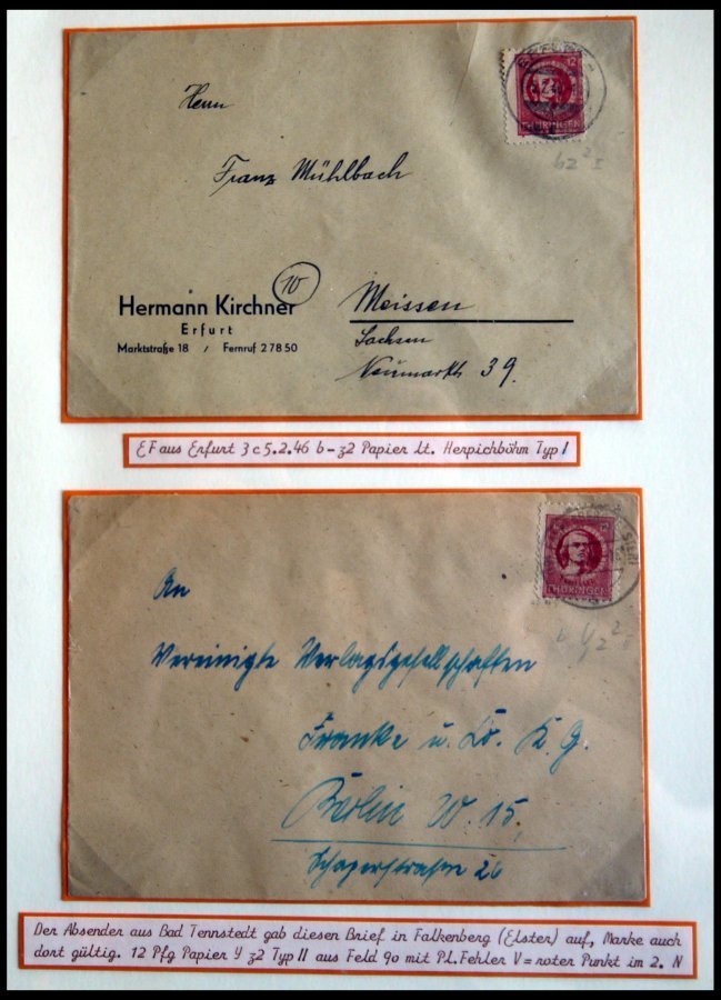 THÜRINGEN 92-99 BRIEF, Saubere Briefsammlung Von 116 Belegen Der Freimarkenausgabe, Alle Mit Viel Sachverstand Nach Papi - Other & Unclassified
