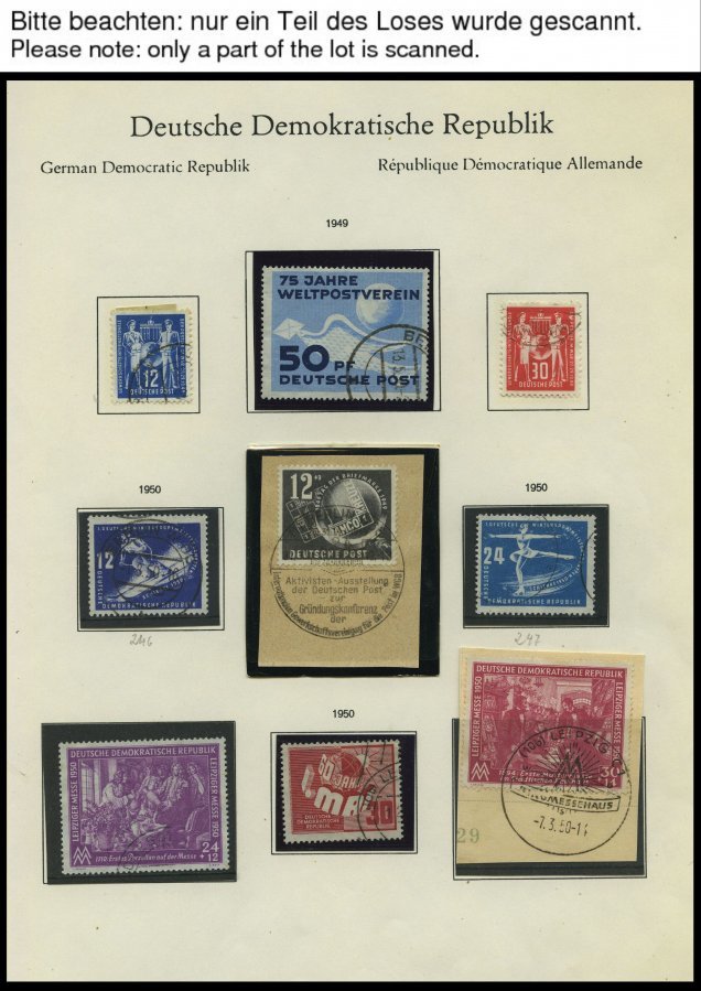 SAMMLUNGEN O, 1949-63, Fast Nur Gestempelte Sammlung DDR Mit Einigen Guten Ausgaben, Meist Prachterhaltung - Sammlungen