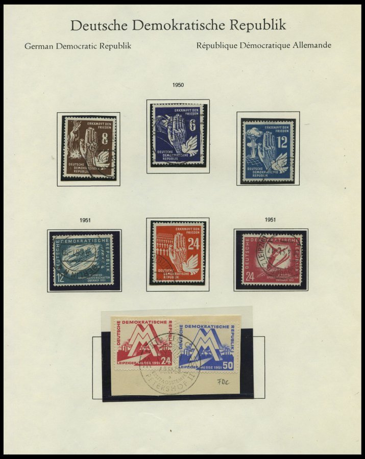 SAMMLUNGEN O, 1949-63, Fast Nur Gestempelte Sammlung DDR Mit Einigen Guten Ausgaben, Meist Prachterhaltung - Sammlungen