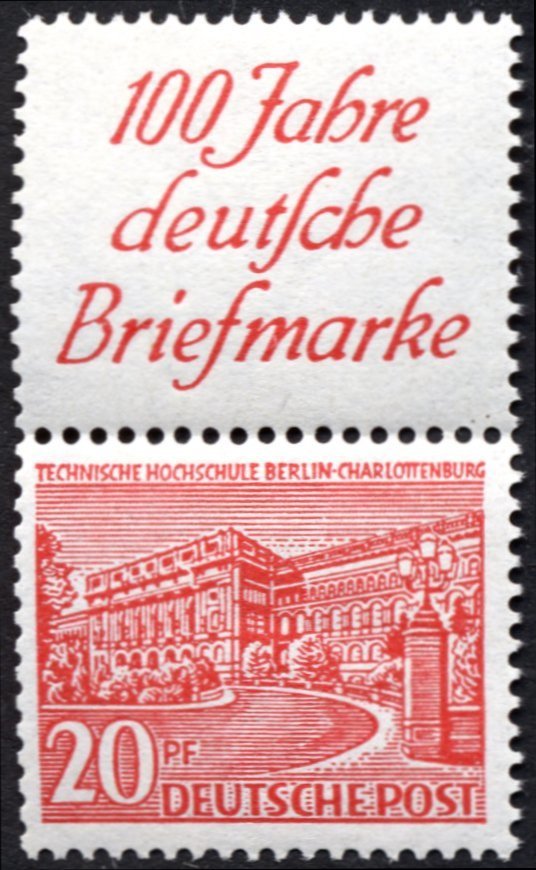 ZUSAMMENDRUCKE S 4 **, 1949, Bauten R1a + 20, Heftchenzähung, Pracht, Mi. 90.- - Zusammendrucke