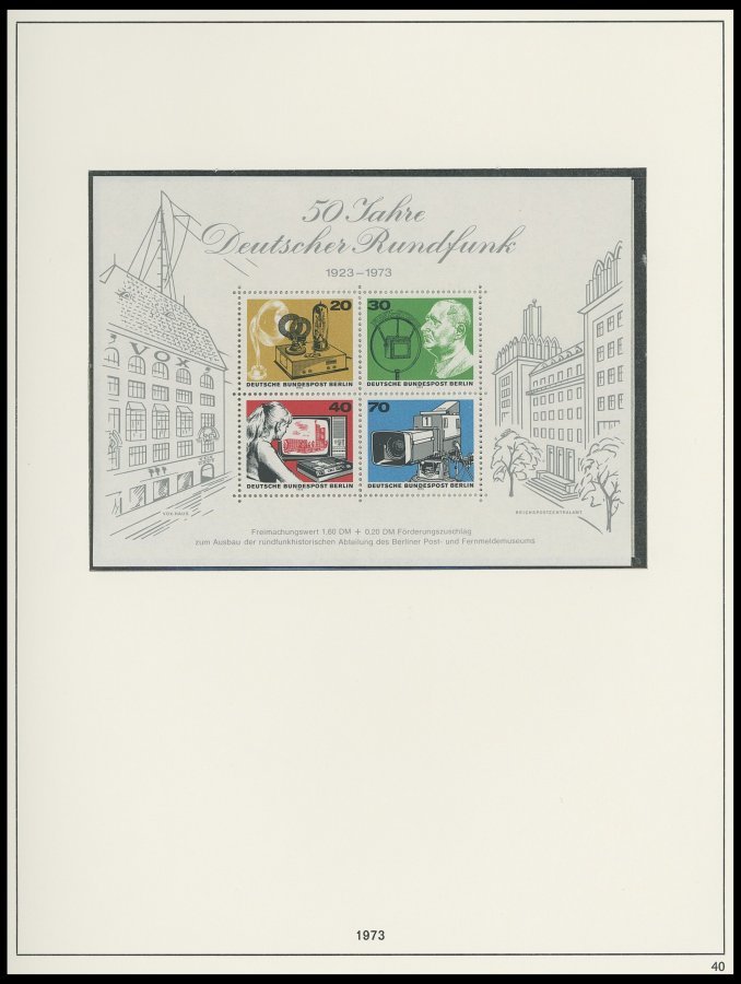 SAMMLUNGEN **, Fast Komplette Postfrische Sammlung Berlin Von 1957-82 Im SAFE Falzlosalbum, Prachterhaltung - Sammlungen