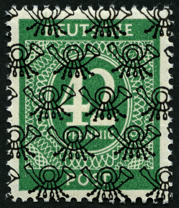 AMERIK. U. BRITISCHE ZONE VII/II **, 1948, 42 Pf. Netzaufdruck, Pracht, Gepr. H.D. Schlegel, Mi. 450.- - Sonstige & Ohne Zuordnung