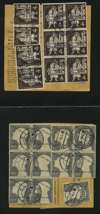 SAMMLUNGEN 1953/4, Interessante Sammlung Von 40 Paketkarten Mit Verschiedenen Posthorn-Frankaturen, Dabei Auch Einzelfra - Used Stamps