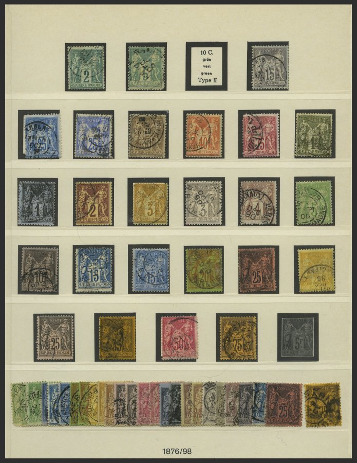 SAMMLUNGEN *,o, **, Sammlung Frankreich von 1889-1959 in 2 Lindner Falzlosalben mit guten mittleren Ausgaben, der klassi