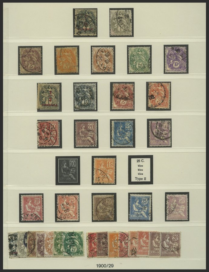 SAMMLUNGEN *,o, **, Sammlung Frankreich von 1889-1959 in 2 Lindner Falzlosalben mit guten mittleren Ausgaben, der klassi