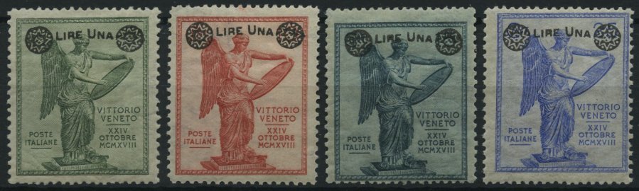 ITALIEN 201-04C *, 1924, Sieg In Venetien, Gezähnt 14:131/2, Falzrest, Prachtsatz - Italien