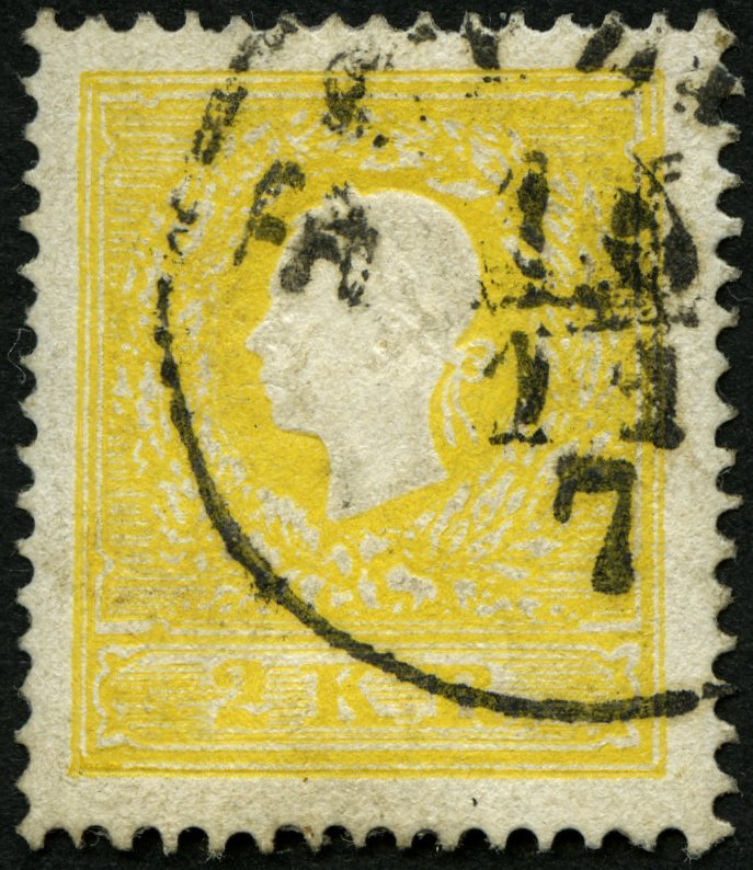 ÖSTERREICH 10Ia O, 1858, 2 Kr. Gelb, Type I, Pracht, Mi. 500.- - Gebraucht