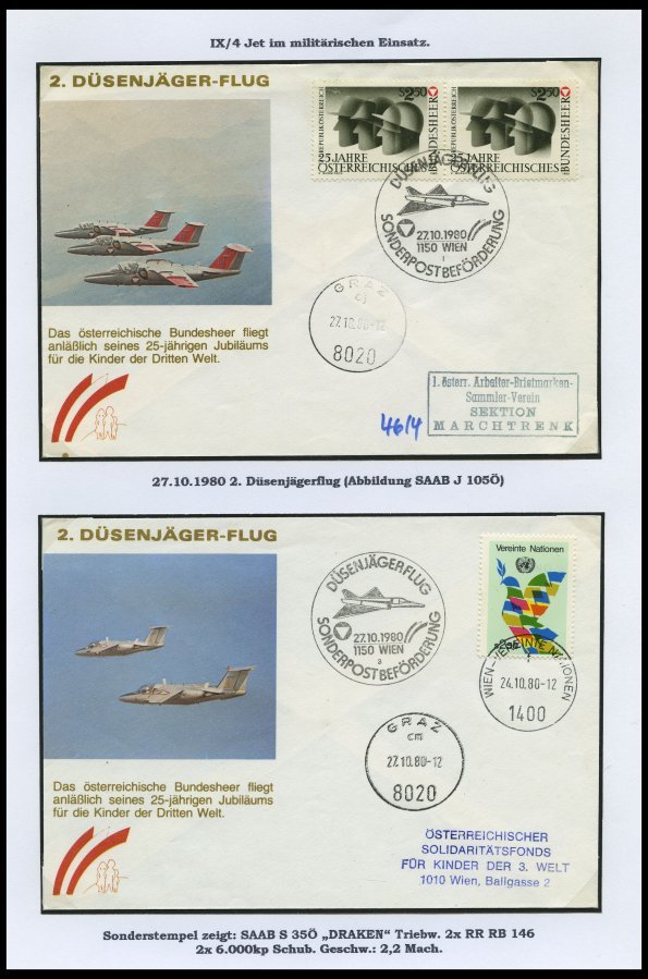 SONDERFLÜGE 1978-2003, 13 Verschiedene Sonderbelege Militärflugzeuge Und Militärische Flugveranstaltungen, Pracht - Other & Unclassified