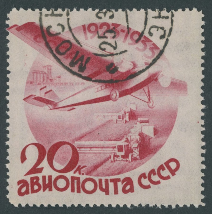 SOWJETUNION 464X O, 1934, 20 K. Luftfahrt Und Luftpost, Wz. Stehend, Pracht, Mi. -.- - Gebraucht