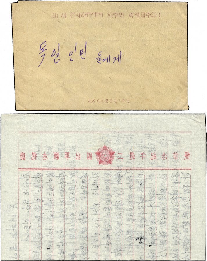 CHINA - VOLKSREPUBLIK 1953, Feldpost-Vordruckbrief Ohne Postalische Stempel, Mit Inhalt Auf Vorgedrucktem Papier Mit Abb - Other & Unclassified