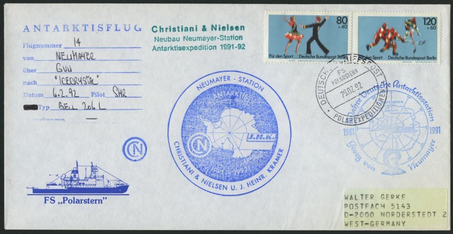 SONSTIGE MOTIVE 1990-97, Siebente, Neunte und Zehnte Antarktis-Expedition der Polarstern, interessante Sammlung mit 96 v