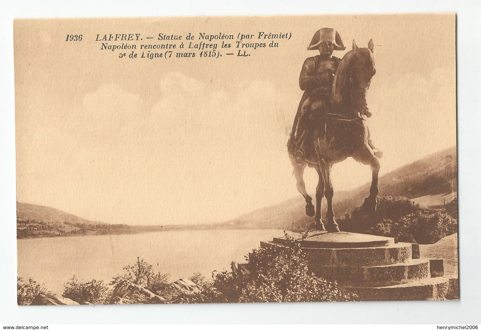 Isère - 38 - Lac De Laffrey Statue De Napoléon 1936 - Laffrey