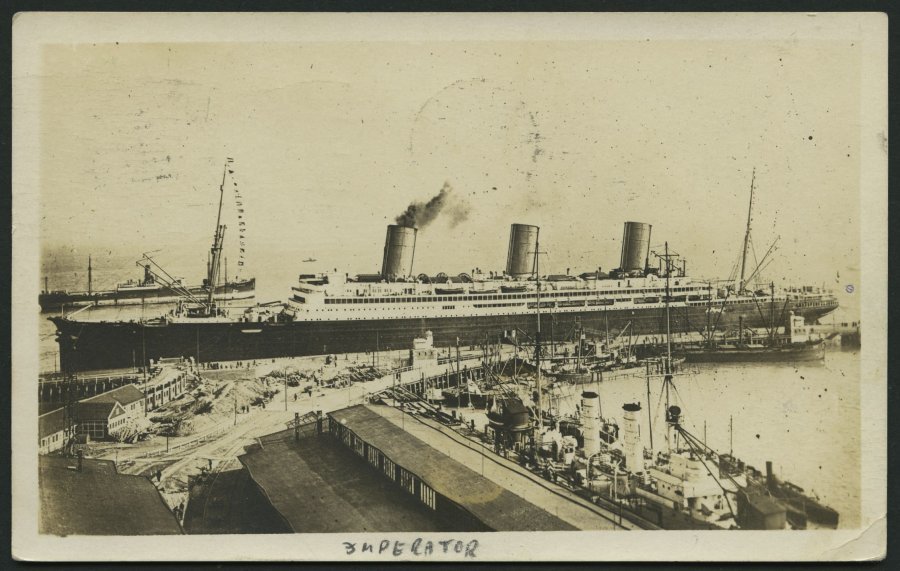 ALTE POSTKARTEN - SCHIFFE IMPERATOR, Ansichtskarte (1915) Vom Damaligen Größten Passagierschiff Der Welt, Aus Den USA Na - Sonstige & Ohne Zuordnung