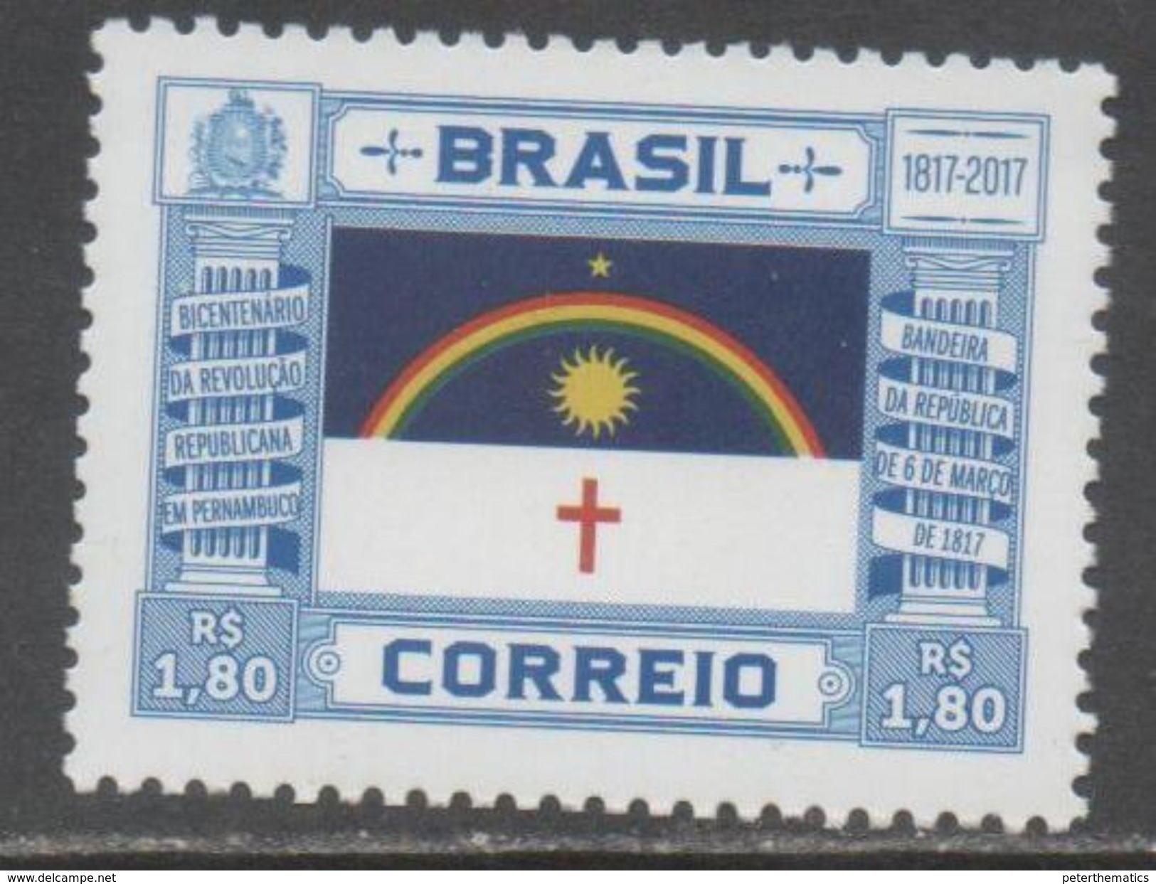 BRAZIL, 2017, MNH, BICENTENARY OF PERNAMBUCO REVOLUTION,1v - Other & Unclassified