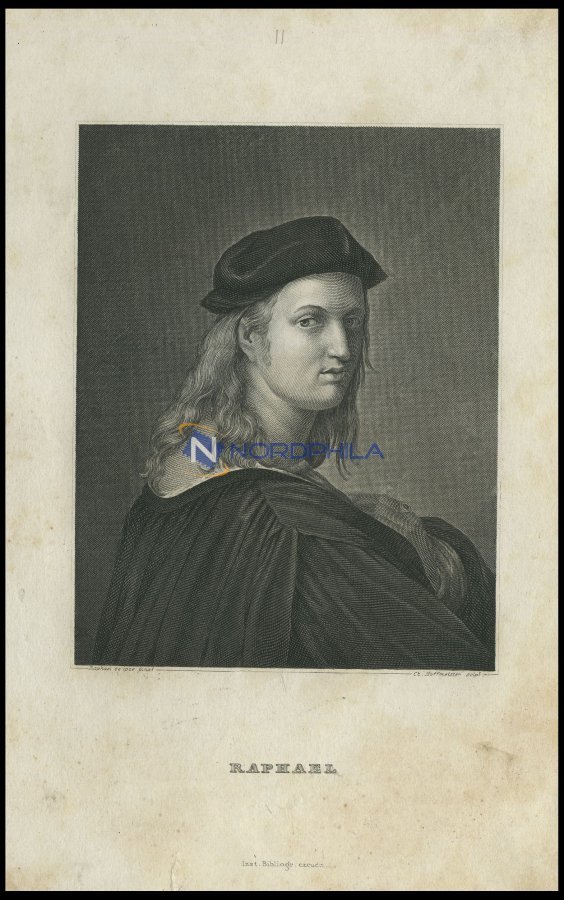 Raphael, Stahlstich Von B.I. Um 1840 - Lithographien