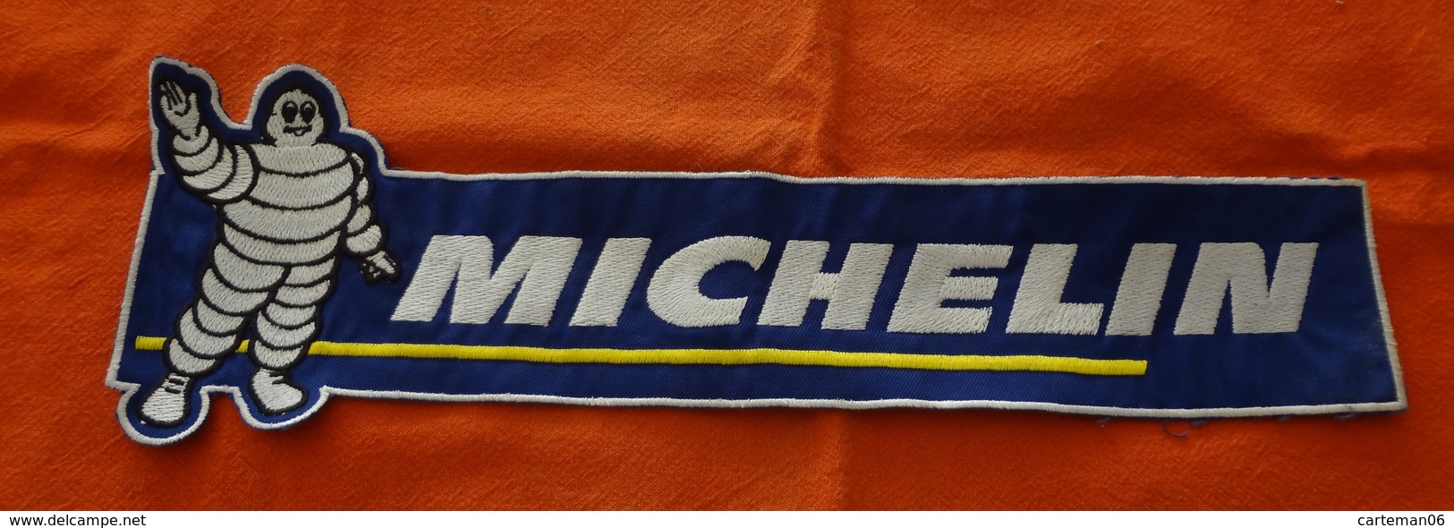 Grand Écusson Tissu à Coudre - Pneus Michelin - Bibendum - Longeur: 34.2 Cm - Patches