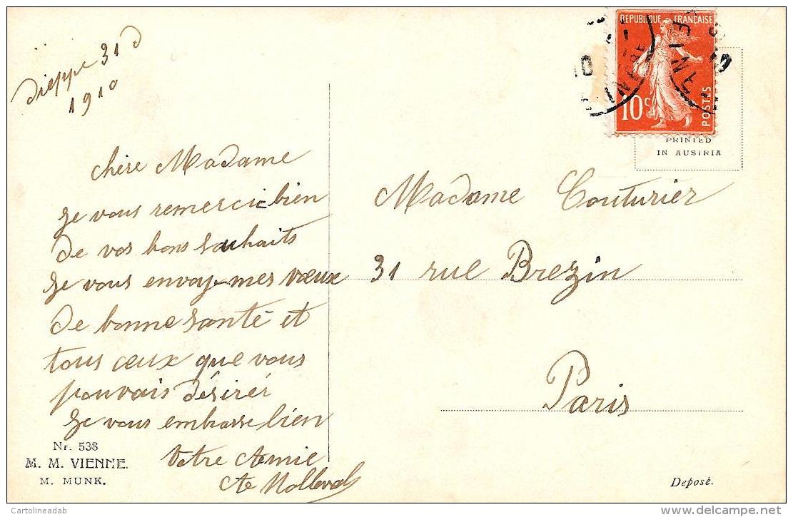 [DC11205] CPA - AUGURALE - BUON ANNO - DONNE - PERFETTA - Viaggiata 1910 - Old Postcard - New Year