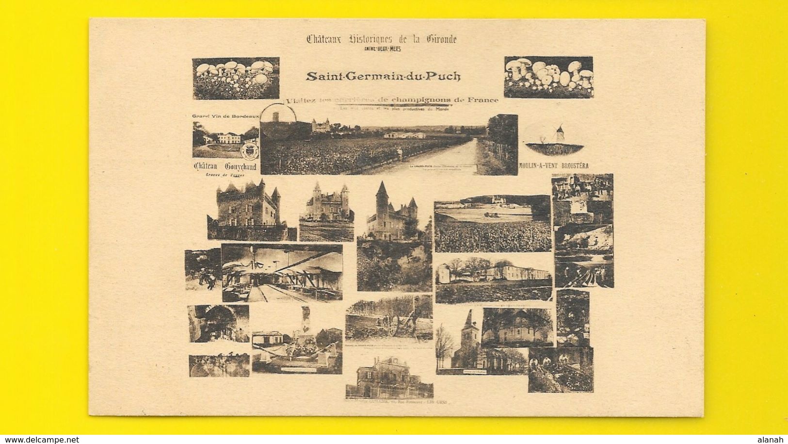 St GERMAIN Du PUCH Rare Chateaux Historiques Carrières Champignons... () Gironde (33) - Autres & Non Classés