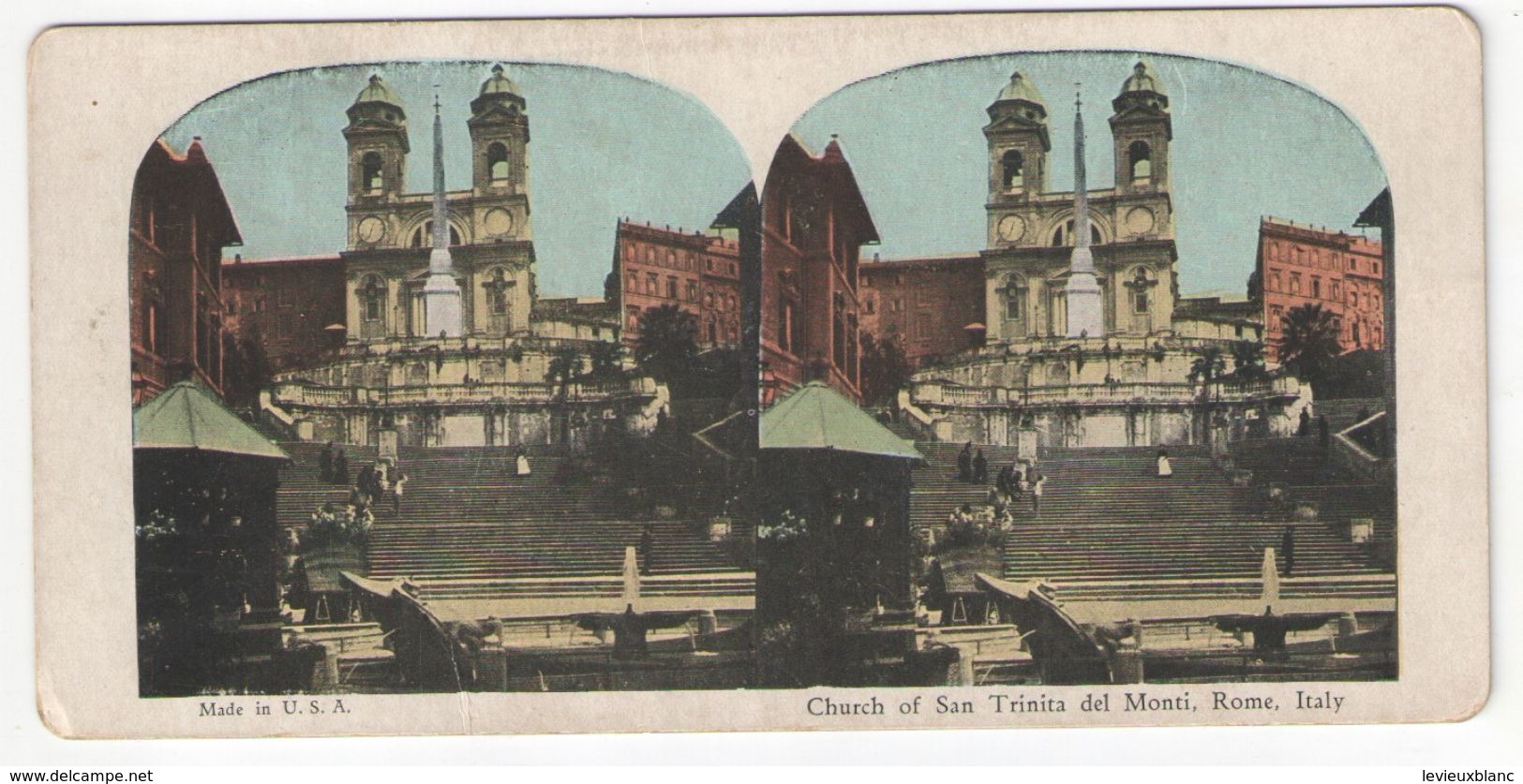 Vue Stéréoscopique /ITALIE/Rome/ "Church Of San Trinita Del Monti "/Vers 1880-1890   STE96 - Stereoscopic