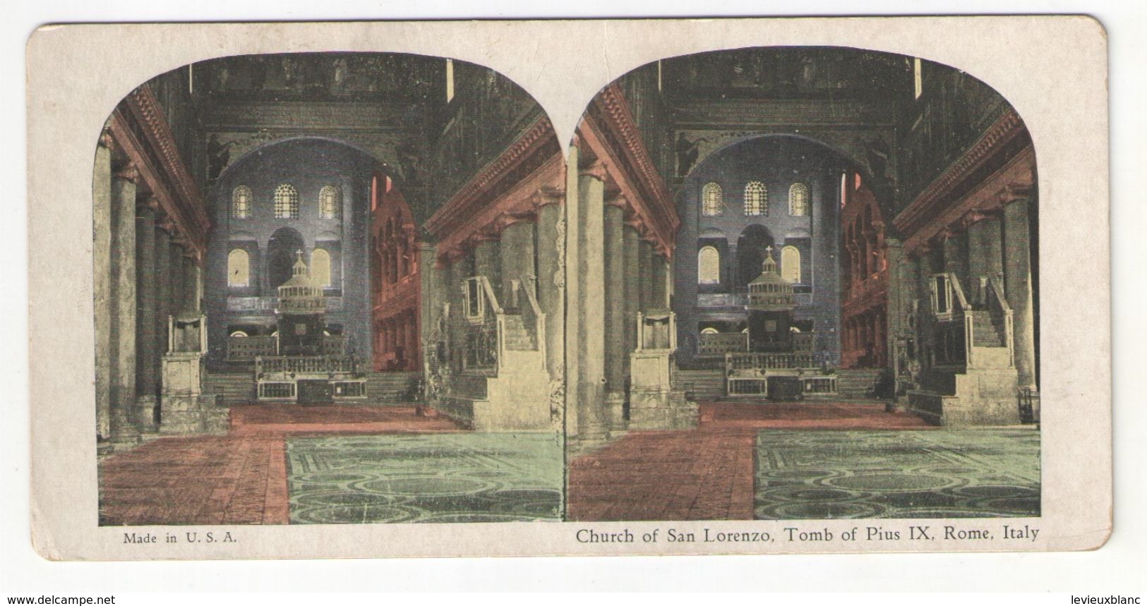Vue Stéréoscopique /ITALIE/Rome/ "Church Of San Lorenzo, Tomb Of Pius IX "/Vers 1880-1890   STE97 - Stereoscopic