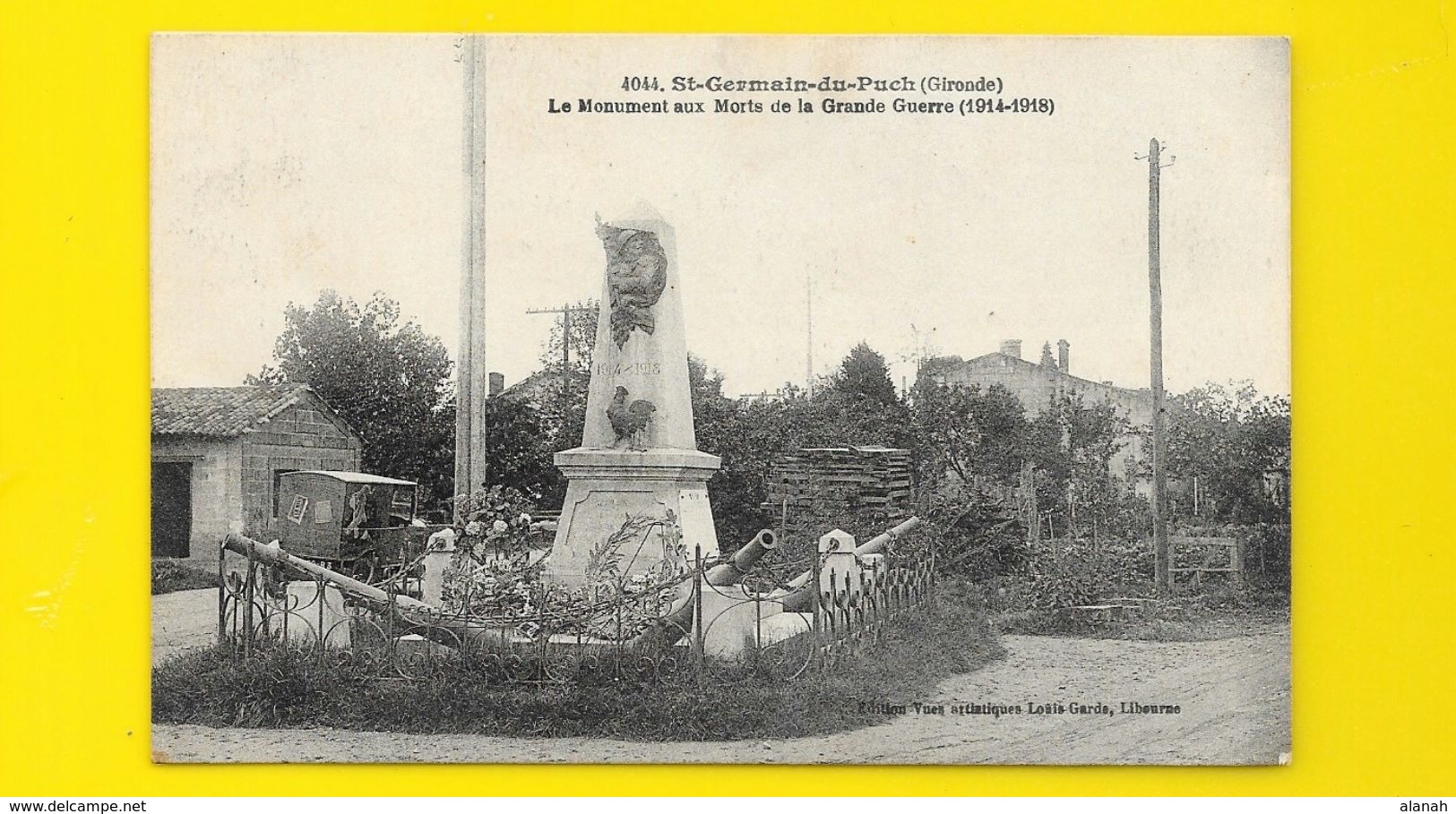St GERMAIN Du PUCH Rare Le Monument Aux Morts (Garde) Gironde (33) - Andere & Zonder Classificatie