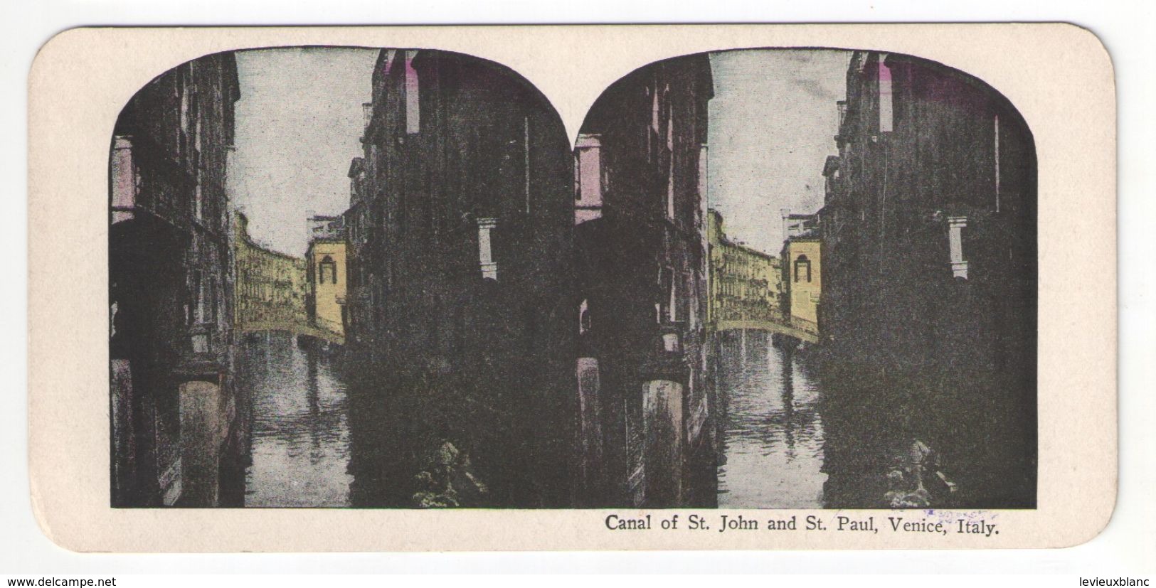 Vue Stéréoscopique /ITALIE/VENISE/ "Canal Of St John And St Paul, Venice, Italy  "//Vers 1880-1890   STE102 - Stereoscopic