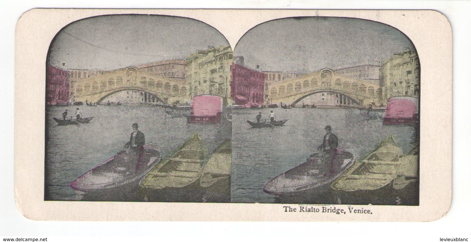Vue Stéréoscopique /ITALIE/VENISE/ "The Rialto Bridge , Venice "/Pont Rialto  /Vers 1880-1890   STE104 - Photos Stéréoscopiques
