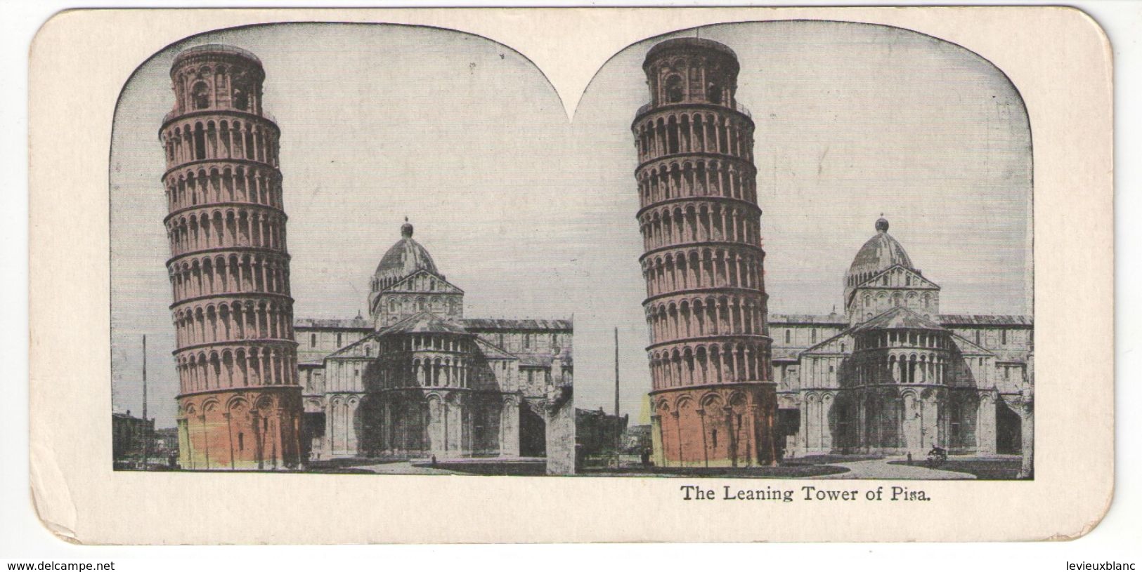 Vue Stéréoscopique /ITALIE/Pise/ "The Leaning Tower Of Pisa "/La Tour Penchée De Pise   /Vers 1880-1890   STE105 - Photos Stéréoscopiques