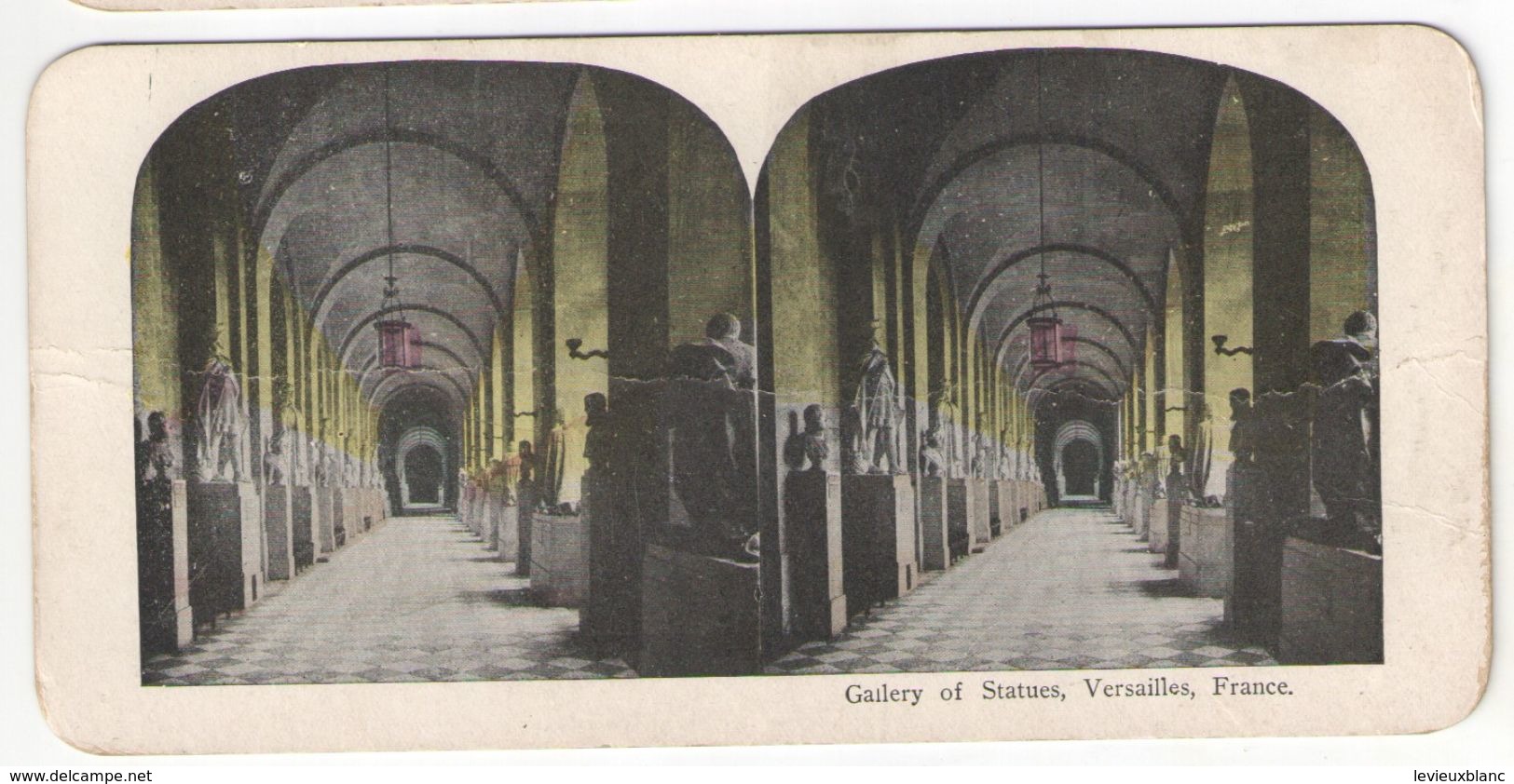 Vue Stéréoscopique /FRANCE / Chateau De Versailles/" Gallery Of Statues" /Vers 1880-1890   STE107 - Stereoscopic