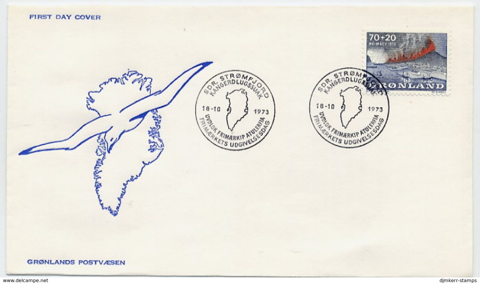 GREENLAND 1973 Eruption Of Heimaey On FDC.  Michel 86 - FDC