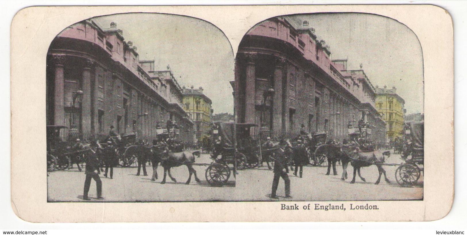 Vue Stéréo/ANGLETERRE/Londres/" Bank Of England, London /Banque D'Angleterre, Londres / Vers 1880-1890 STE98 - Stereoscopic