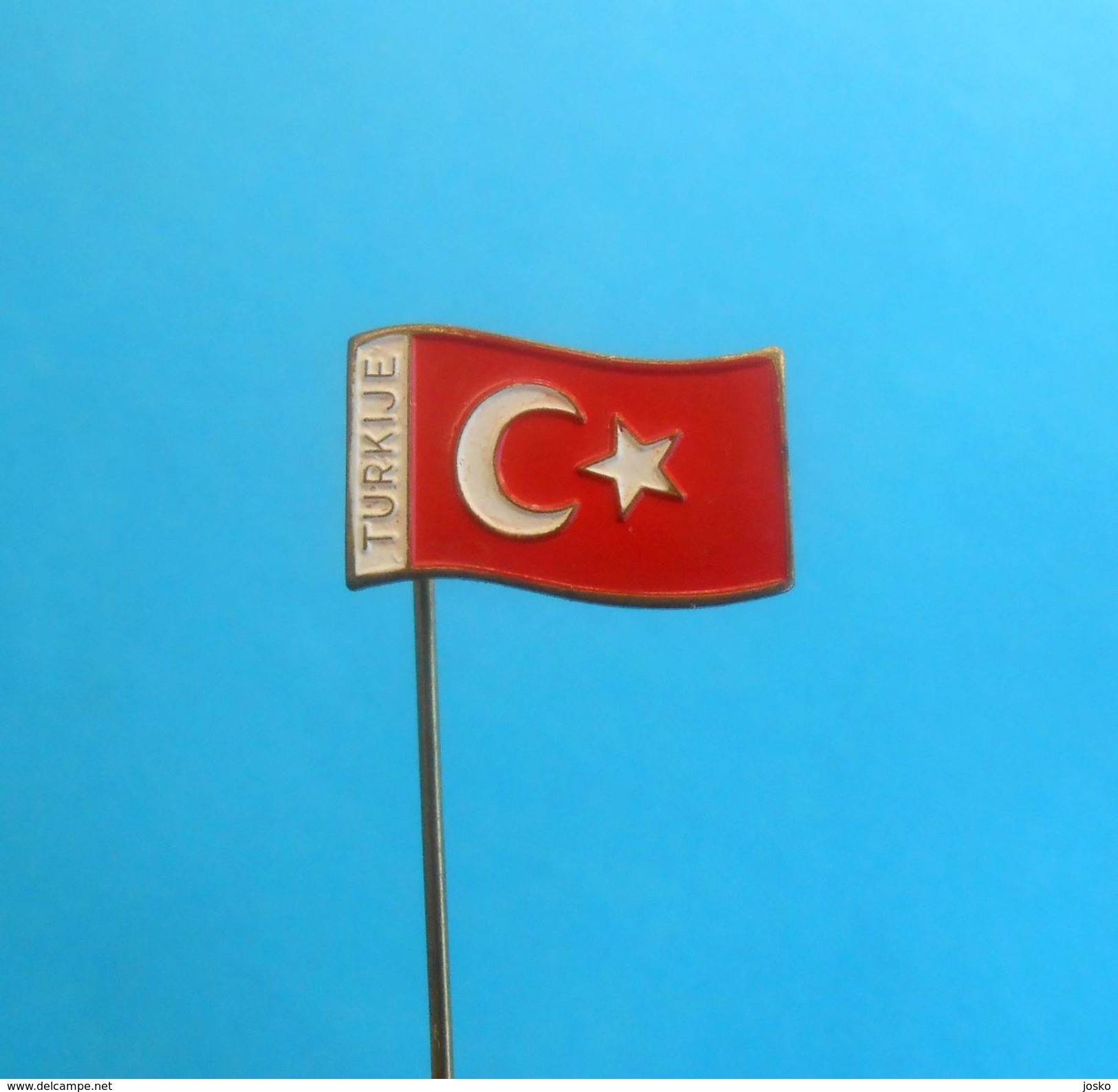 TURKEY FLAG - Nice Rare Old Pin Badge * Turkije Turkiye Turquie Turchia Turkish Distintivo Anstecknadel Abzeichen Spilla - Städte