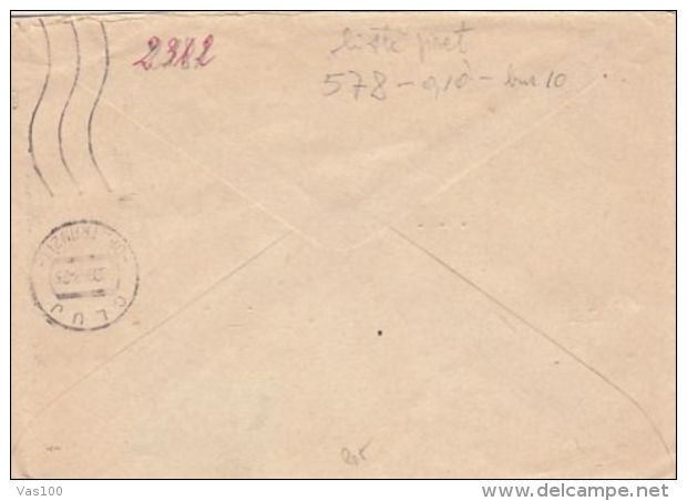 RADIO TOWER, STAMP ON REGISTERED COVER, 1968, ROMANIA - Covers & Documents
