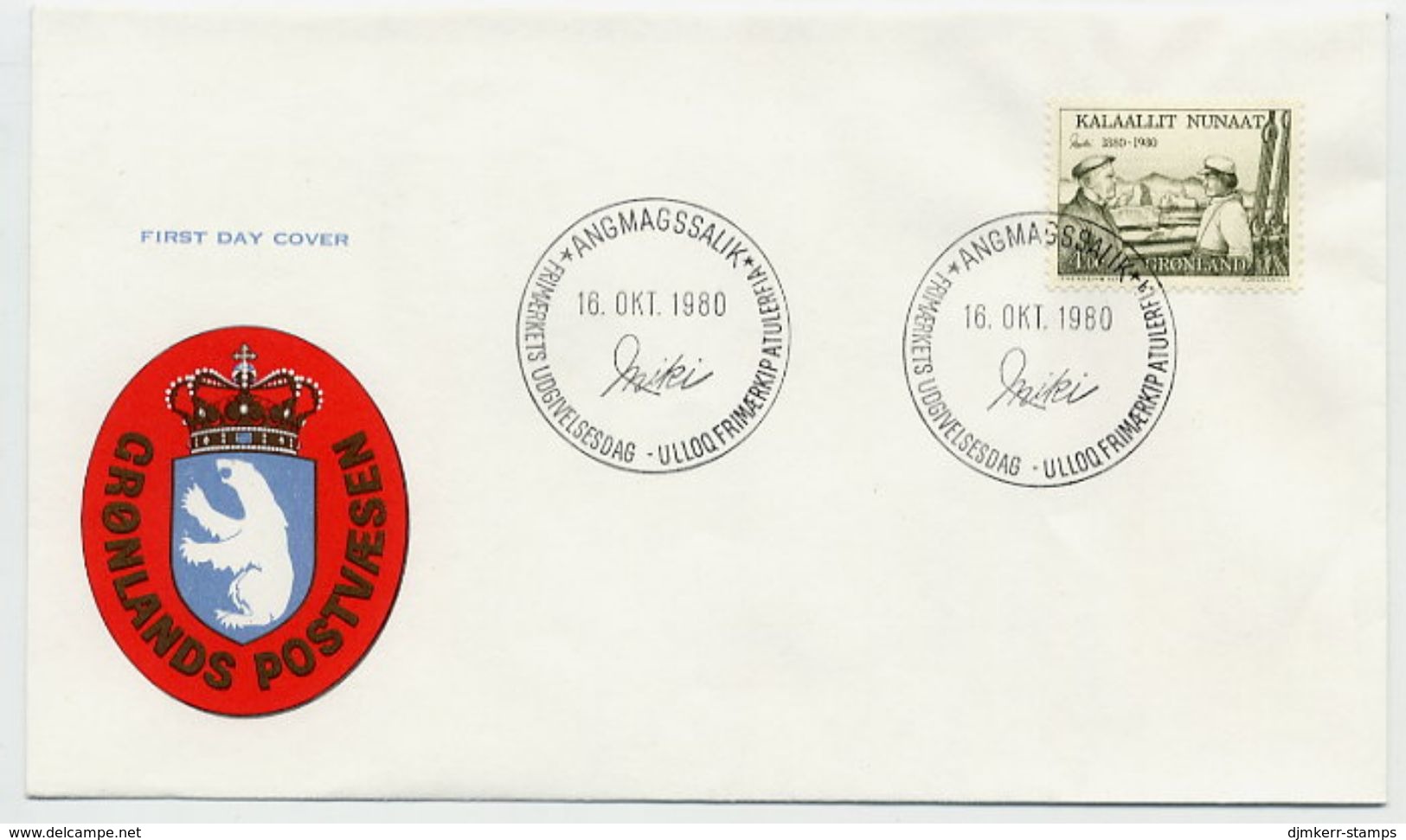 GREENLAND 1980 Mikkelsen Centenary On FDC.  Michel 125 - FDC