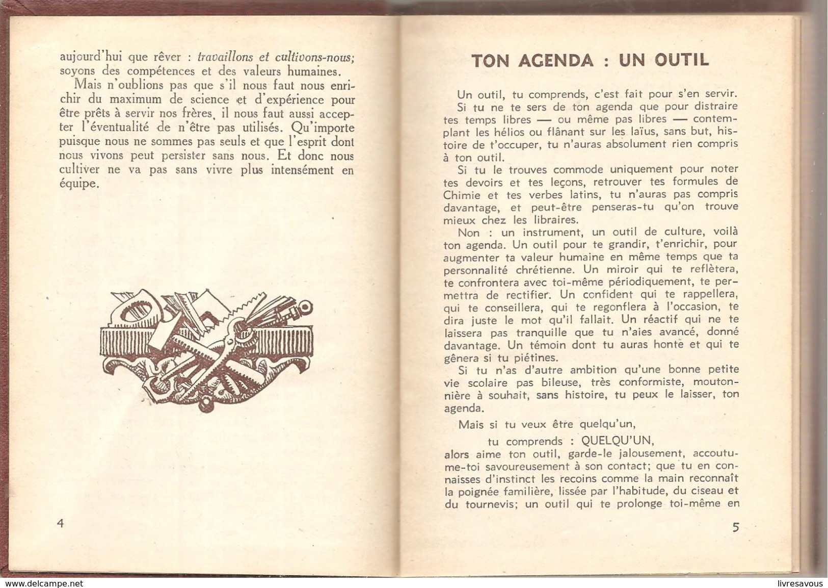 Agenda Scolaire édité Par La J.E.C. Jeunesse Etudiante Chrétienne De 1938/1939 Non écrit - Autres & Non Classés