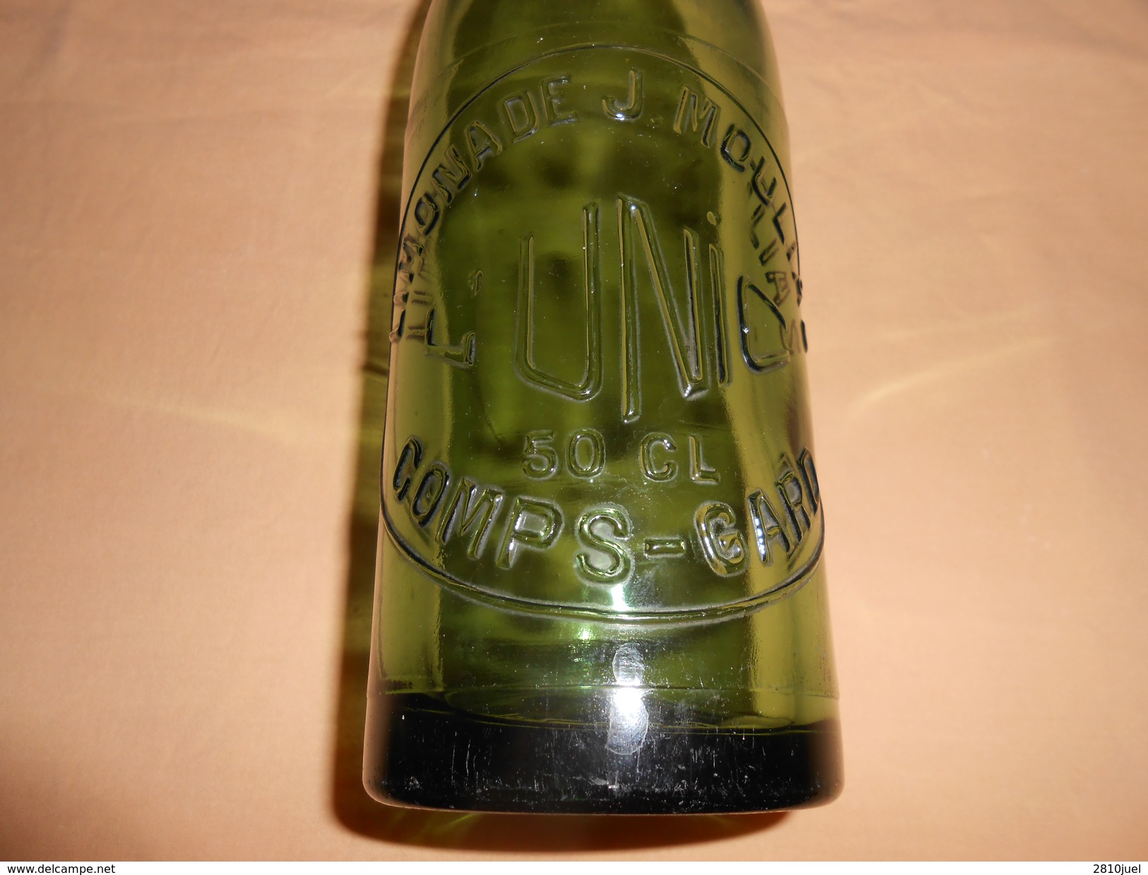 Bouteille Verre Vert Limonade Moulias - L'UNIC - Comps , Gard - - Soda