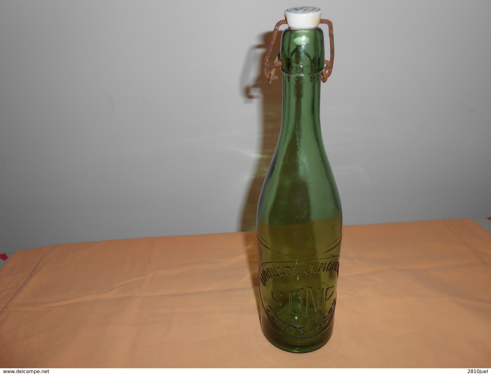 Bouteille Verre Vert Limonade Moulias - L'UNIC - Comps , Gard - - Soda