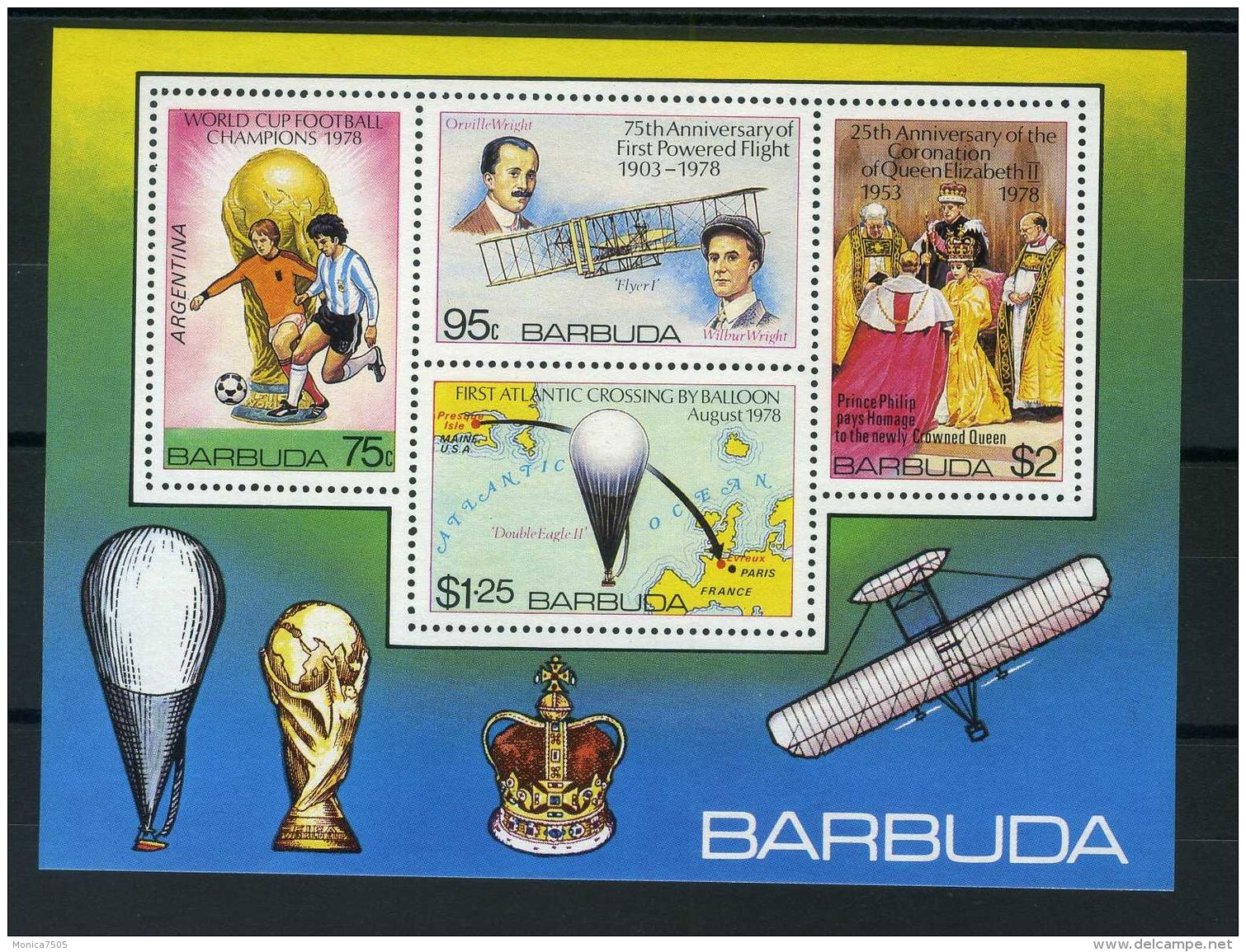 BARBUDA ( BLOC ) Y&amp;T N°  ?  BLOC  NEUF  SANS  TRACE  DE  CHARNIERE , A VOIR . - Antigua Et Barbuda (1981-...)