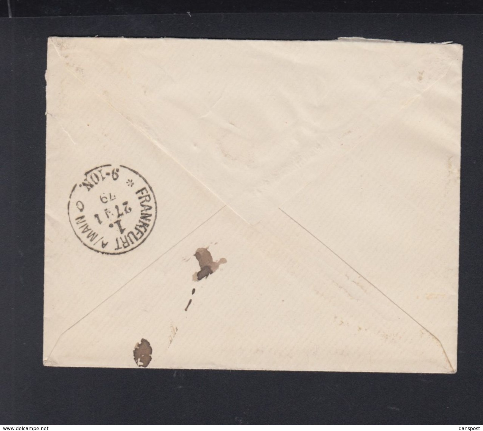 Dt. Reich Brief Handschriftliche Entwertung 1879 Nach Frankfurt - Briefe U. Dokumente