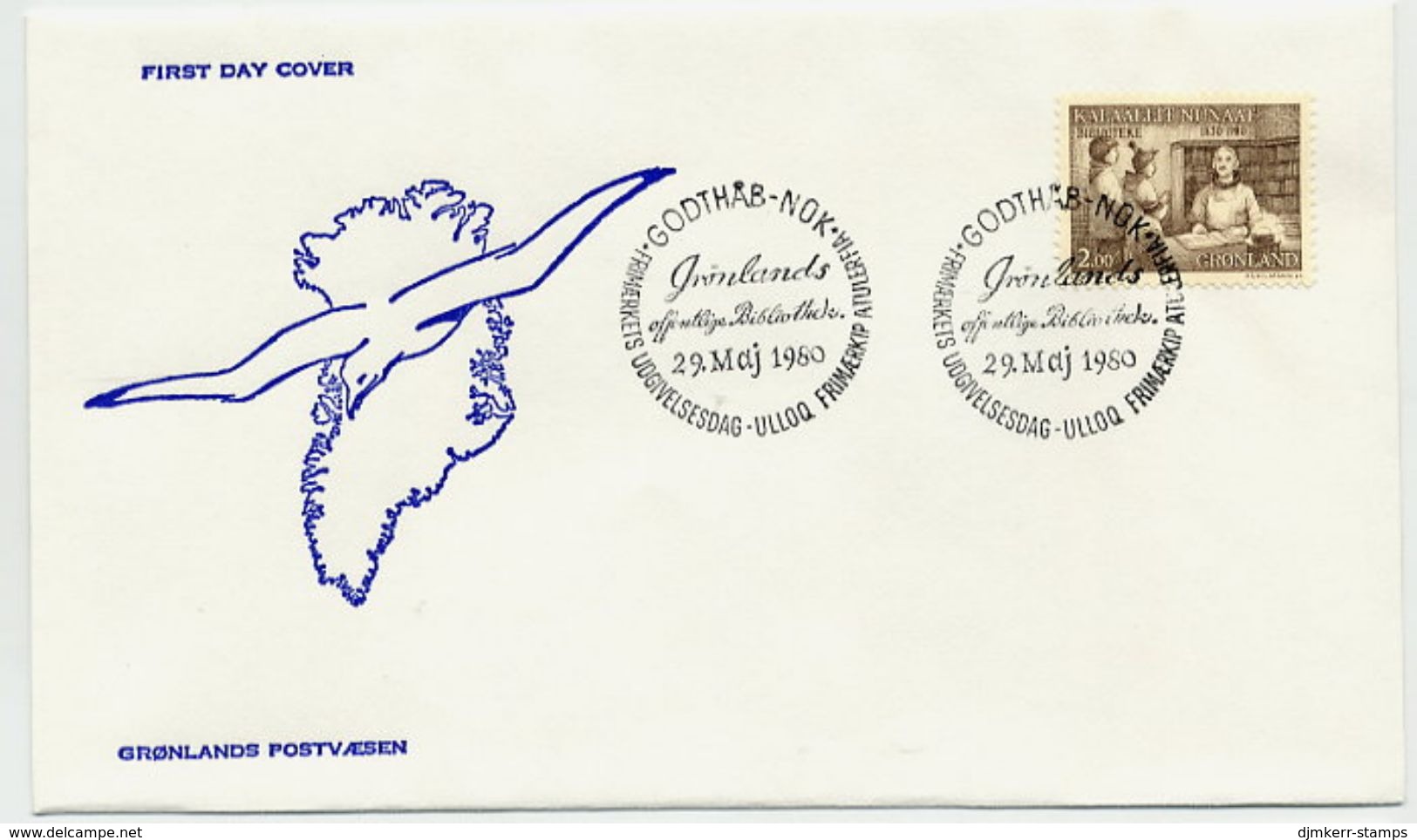 GREENLAND 1980 Public Libraries On FDC.  Michel 123 - FDC