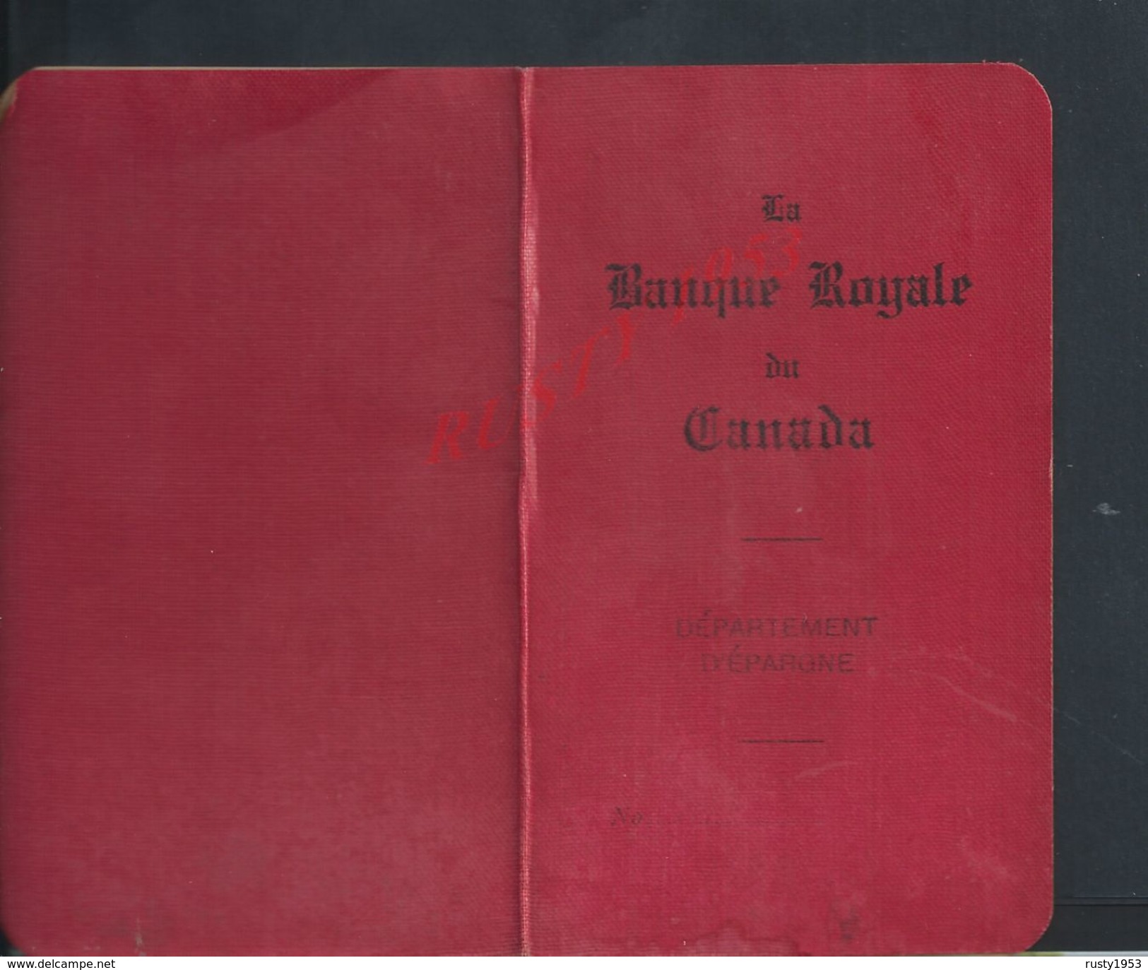 LIVRET DE BANQUE THE ROYAL BANK OF CANADA 1927 : - Canada