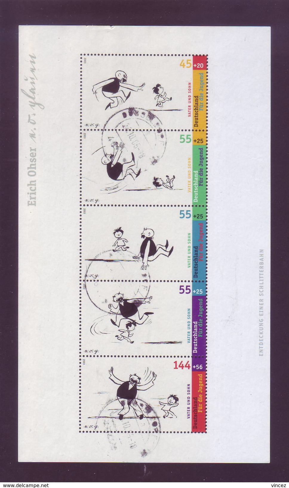 Germania 2003 - Fumetti, Padre E Figlio, BF62 Con Annullo Rotondo - Usati