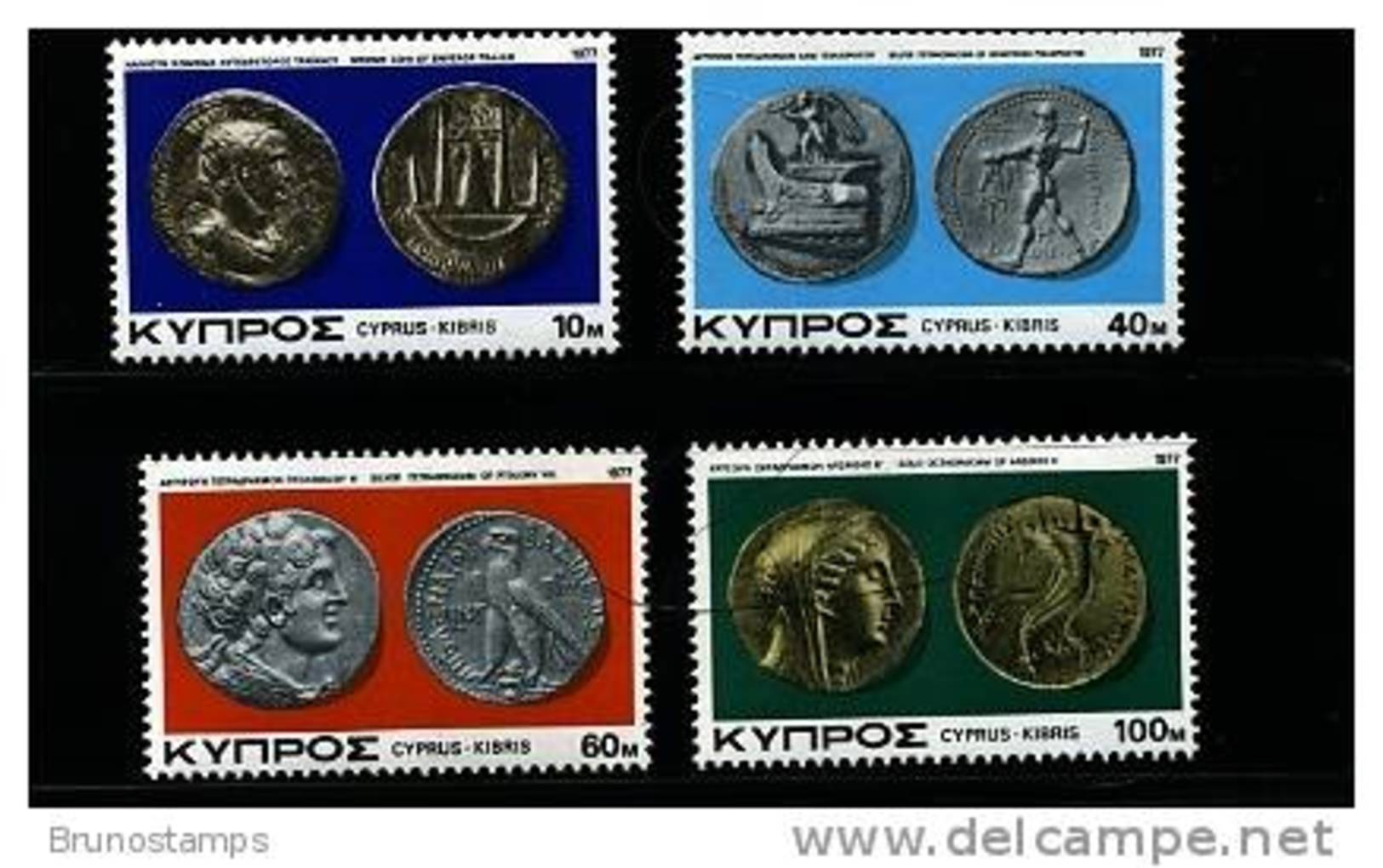 CYPRUS - 1977  COINS  SET MINT NH - Neufs