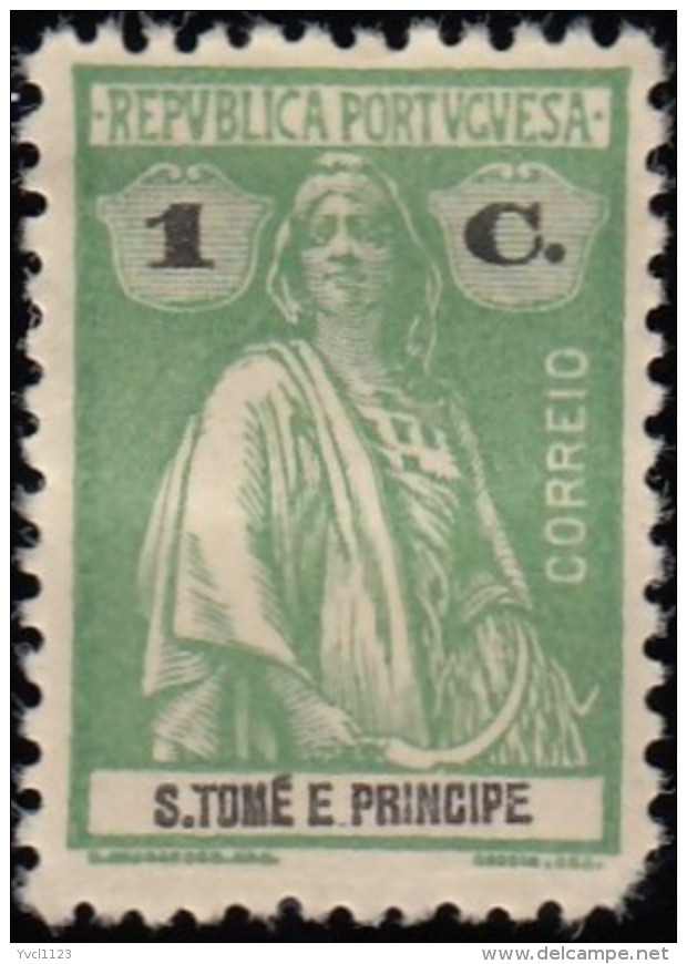 ST. THOMAS &amp; PRINCE ISLAND - Scott #197 Ceres / Mint H Stamp - St. Thomas & Prince