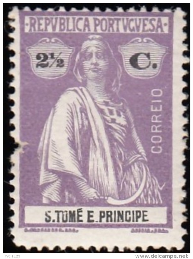 ST. THOMAS &amp; PRINCE ISLAND - Scott #201 Ceres / Mint H Stamp - St. Thomas & Prince