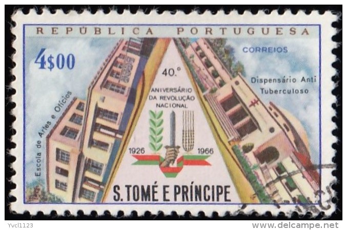 ST. THOMAS &amp; PRINCE ISLAND - Scott #392 National Revolution / Used Stamp - St. Thomas & Prince